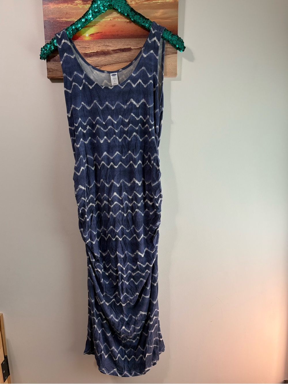 Old navy blue maternity tank dress stretchy small